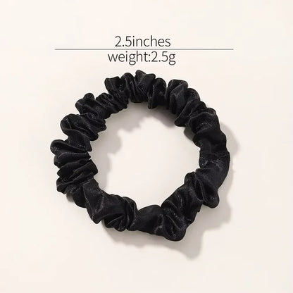6PCS Elegant Hair Scrunchies – Minimalist Silk Hair Ties for Ponytails, Solid Color Elastic Hair Accessories