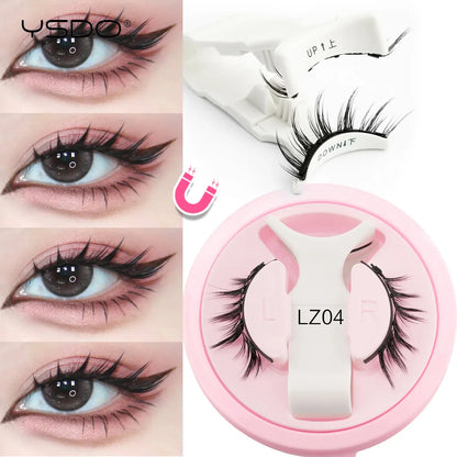 YSDO Magnetic Eyelashes – Reusable 3D Mink Winged False Lashes with Tweezer, No Glue Long-Lasting Makeup Lashes