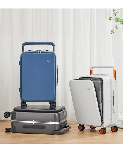 Mixi 20" Wide Handle Carry-On Suitcase — New Design Travel Trolley with Aluminum Frame, Unisex PC Luggage M9275