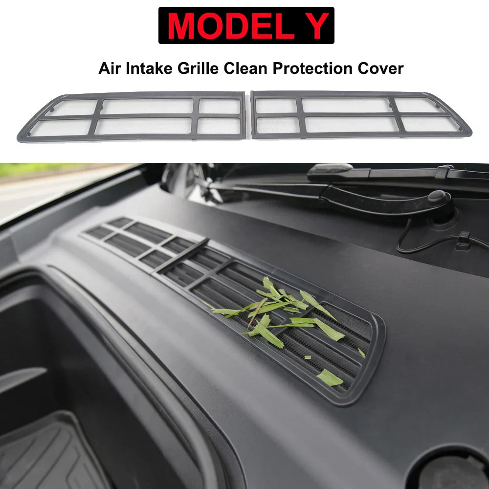 Insect-Proof Net for Tesla Model Y Front Trunk – Air Conditioning Intake Grille Protective Cover