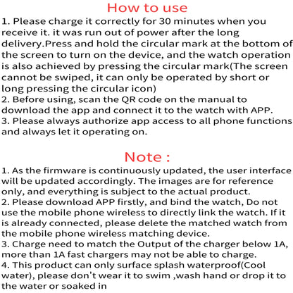 Smartwatch for Men & Women – Fitness Monitor, Message Alerts, Compatible with Xiaomi & Huawei, Perfect Birthday Gift