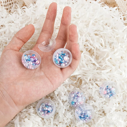 100pcs Clear Plastic Capsules – Round Empty Containers for Gumball Machines, Vending Prizes, DIY Crafts & Bulk Supplies