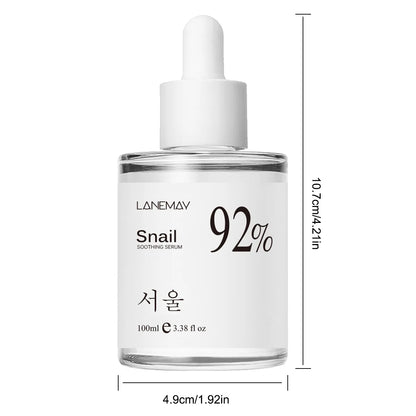 100ml 92% Snail Soothing Facial Essence – Hydrating & Moisturizing Multi-Action Face Serum