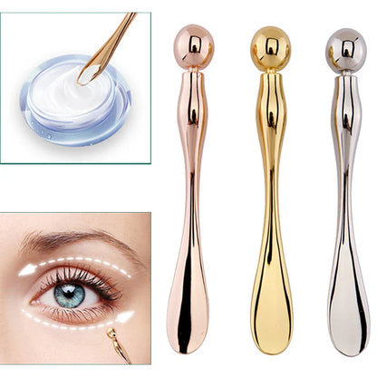 Metal Face Massage Stick — Anti-Wrinkle Eye Cream Applicator & Mask Mixing Spatula for Facial Care