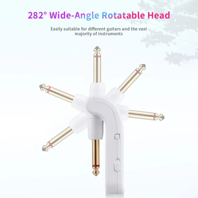 2.4G Wireless Guitar System – Rechargeable Transmitter & Receiver for Electric Guitar and Bass, Plug & Play Real-Time Transmission