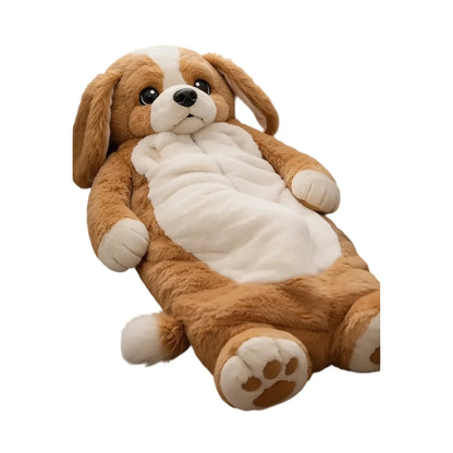 190x80cm Plush Animal Sleeping Bag for Adults – Soft Envelope Slumber Sack with Cat, Frog, Shark & Rabbit Designs for Home & Travel
