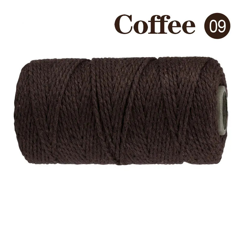 2mm 100M Macrame Cotton Cord – Twine Thread for DIY Crafts, Wall Hangings, Bohemian Wedding & Home Decor