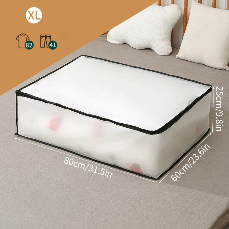 Large Waterproof Clothes Storage Bag – Dustproof Quilt & Wardrobe Organizer, Foldable Luggage Closet Storage Solution