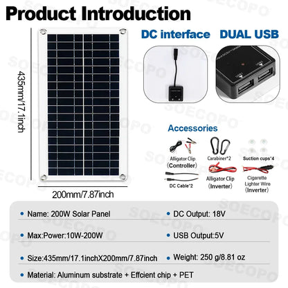 6000W Solar Power System Complete Kit – 12V to 110V/220V Off-Grid Setup with 100A Controller, 300W Panel & Inverter for Home & Camping Backup