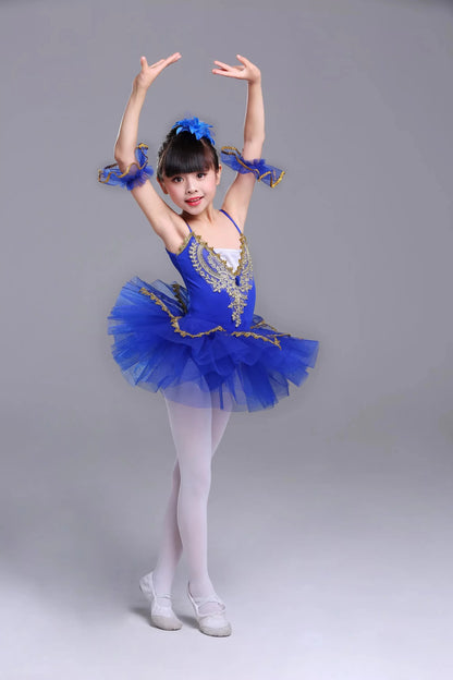 Girls Princess Ballet Tutu Dress - Elegant Stage Performance and Party Dance Costume