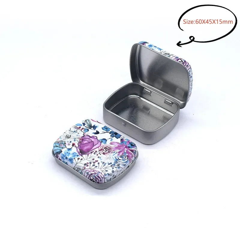 Square Silver Tin Storage Boxes – Small Metal Box for Jewelry, Keys, Coins & Wedding Candy