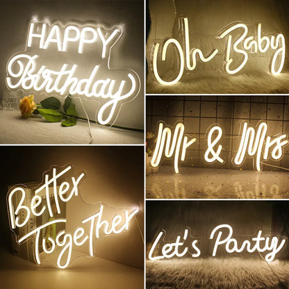 Better Together Neon LED Sign – Home, Wedding & Bar Wall Decor for Bedroom, Party & Gift