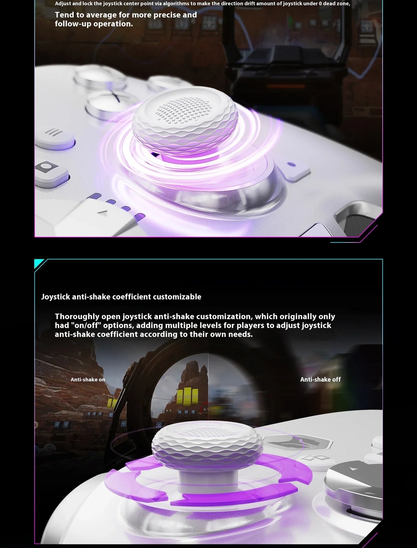 Bigbigwon Rainbow3 Wireless Game Controller Charging Base – RGB Magnetic Dock for PC Gaming