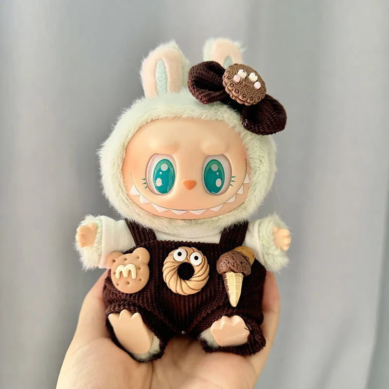 13 Styles Cute Mini Plush Doll Clothes - Outfit Accessories for Kpop Exo Labubu II Idol Dolls, Jumpsuits & Party Clothing