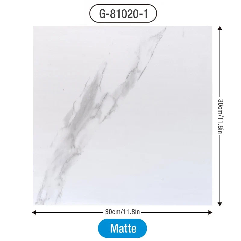 Marble Floor Tile Stickers - Waterproof Self-Adhesive PVC Home Decor