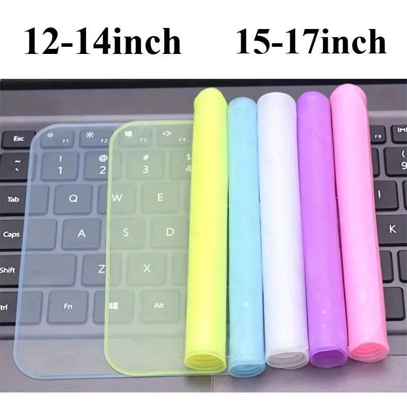 Universal Silicone Laptop Keyboard Cover Protector – 12–17 Inch Dustproof Keyboard Skin for Notebook Computers