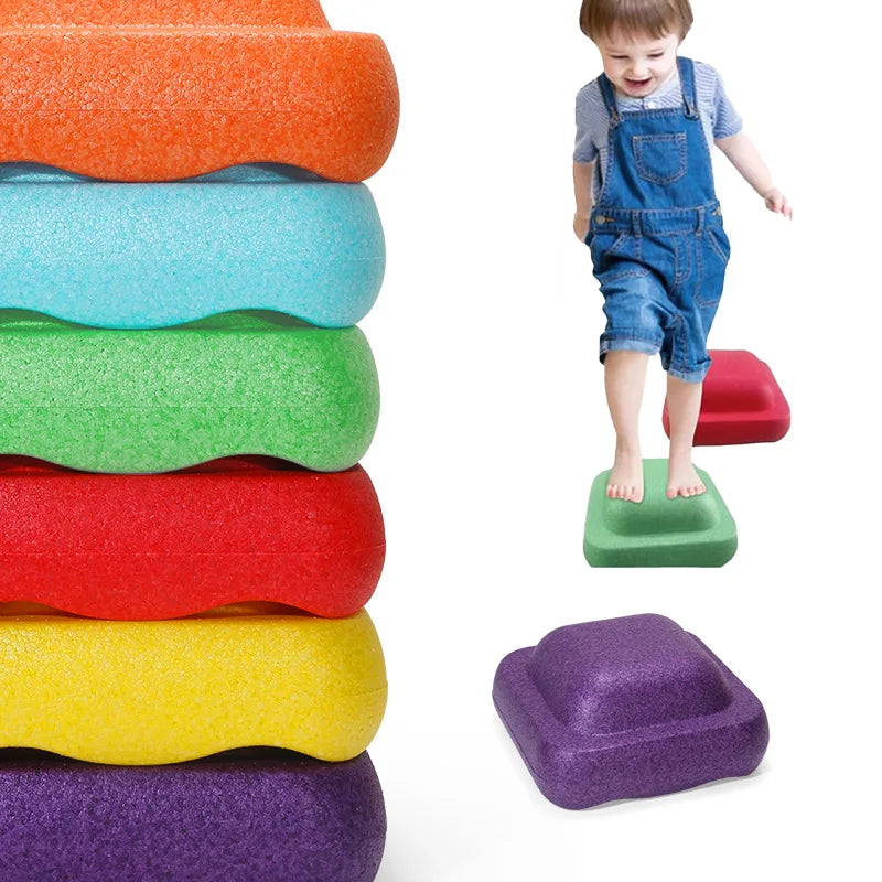 3Pcs Children's Balance Training Foam Tubes – Sensory Stacking Stones for Outdoor Games, Baby Sports Toys Gift