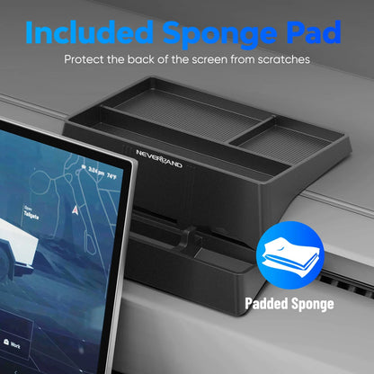 NEVERLAND Center Console Organizer for Tesla Cybertruck – Behind Screen Storage Box with Phone Holder, Interior Truck Accessory