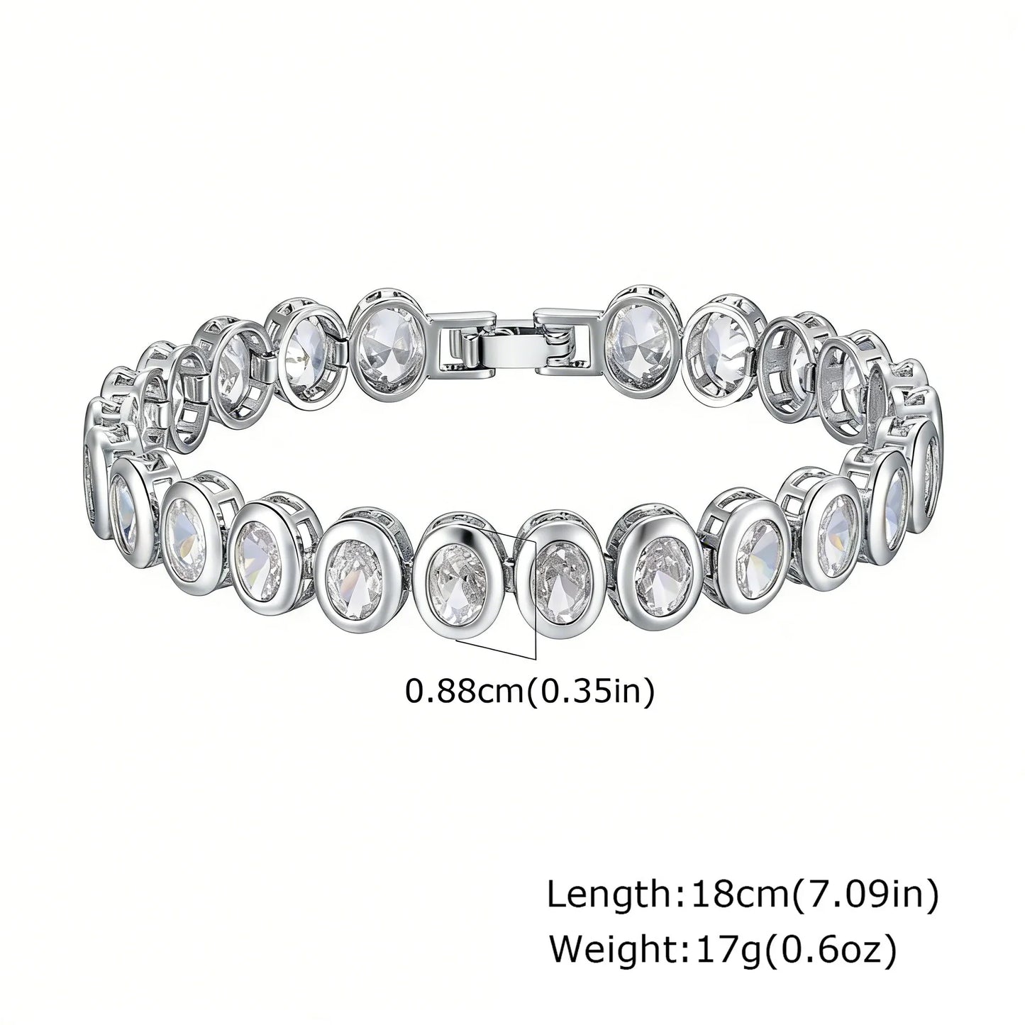 14K Gold Plated Paperclip Chain Bracelet with Cubic Zirconia Chunky Adjustable Link Jewelry for Women