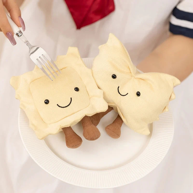 Cute Dessert Plush Toys – Soft Cake, Waffle, Pancake, Macaron, Éclair Stuffed Dolls for Kids Gift & Home Decor