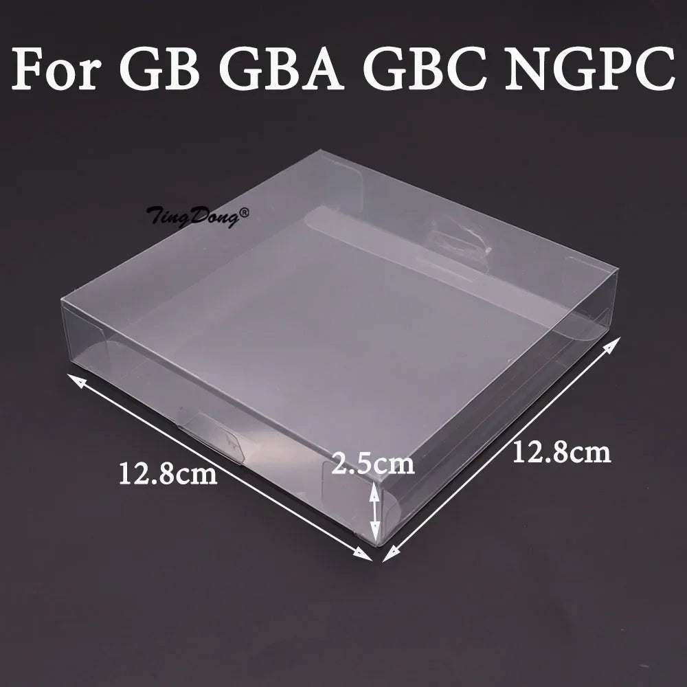 10PCS Clear Transparent Game Cartridge Cases – CIB Plastic PET Protectors for N64, NES, SNES, GB, GBA, GBC, NGPC, Switch & PS5