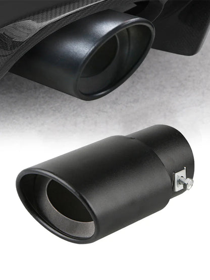 2.5" Stainless Steel Car Exhaust Muffler Tip – Chrome Rear Tail Pipe for Most Cars