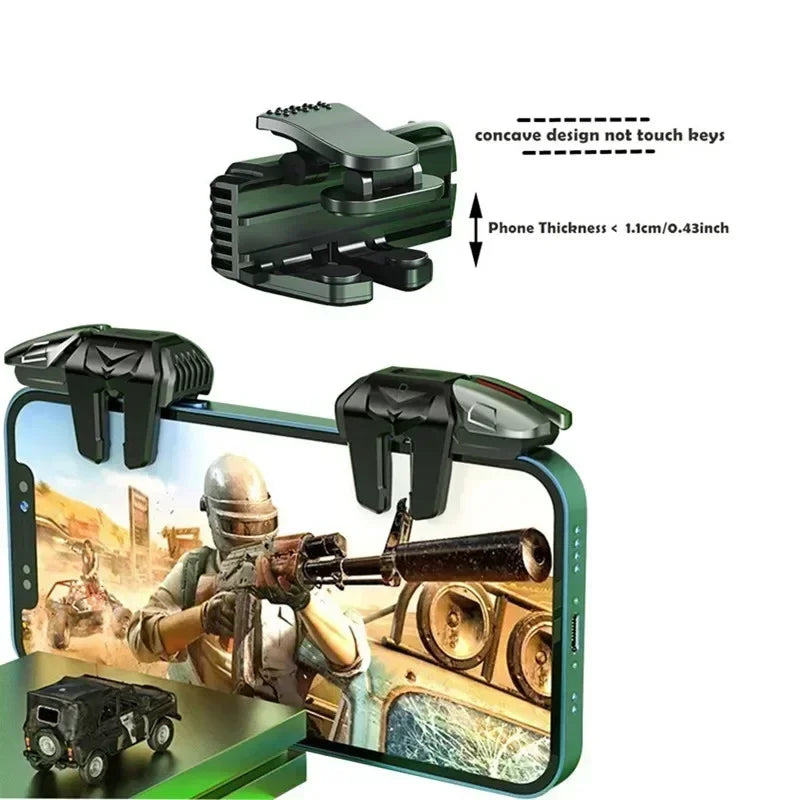 G21 Six-Finger Mobile Game Trigger – PUBG L1 R1 Shooting Controller, ABS Universal Gamepad Joystick for iOS & Android Phones