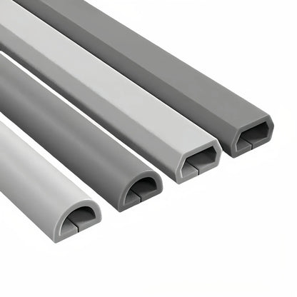 Cable Management Sleeve - 118" Self-Adhesive PVC Cord Hider for Wall & Floor, Insulated Wire Cover