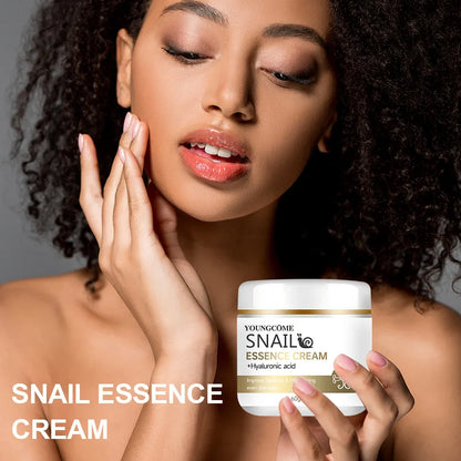 Snail Essence Cream with Hyaluronic Acid – Moisturizing, Elasticity-Boosting Skin Care for Smooth Texture