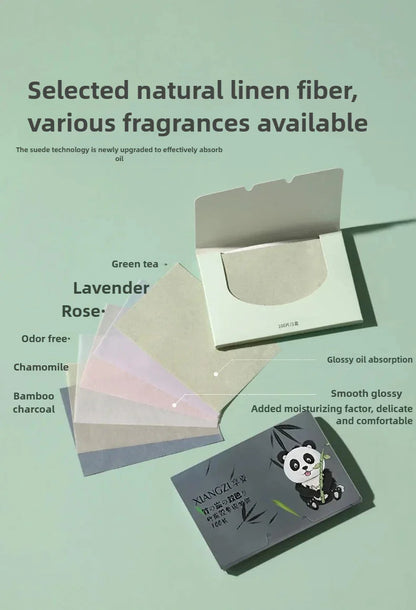 100/300PCS or 6 Packs Portable Facial Oil Blotting Papers – Oil Control & Face Cleansing Wipes