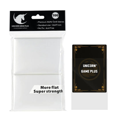 100PCS Matte Trading Card Sleeves – 66x91mm Standard Size Protectors for TCG, Tarot & Board Games, Durable Card Shield Covers