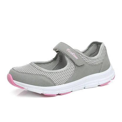 Summer Women's Casual Shoes – Soft, Portable Sneakers with Flat Soles, Breathable Slip-On Design in White