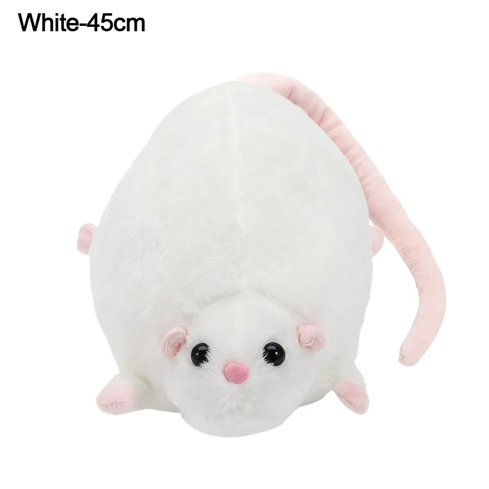 Cute Mouse Plush Doll 35/50cm - Cartoon Flower Branch Rat Stuffed Animal Birthday Gift