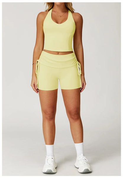 Women’s 2-Piece Tracksuit Yoga Set – High Waist Leggings & Sports Bra for Gym, Fitness & Athletic Wear