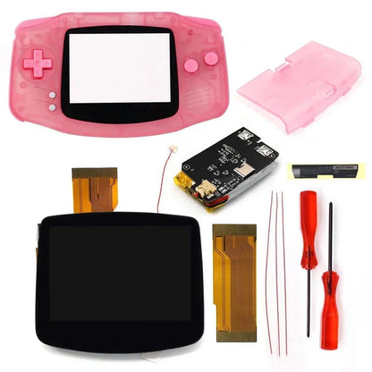 GBA V5 Laminated IPS LCD Backlight Kit – Built-In 1800mAh Rechargeable Battery with Type-C Port for Game Boy Advance
