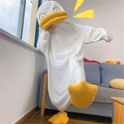 Gintama Elizabeth Cartoon Pajamas – Funny Cosplay Sleep Blanket Nightgown with Shoes for Men & Women, Plus Size Anime Costume