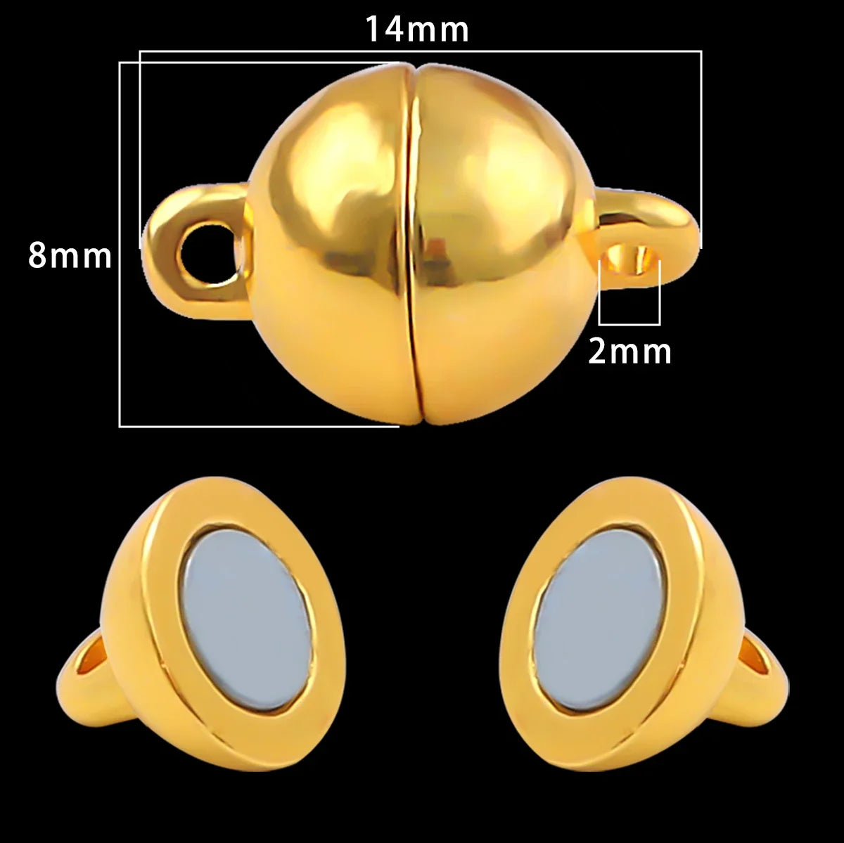 Magnetic Jewelry Clasps - Strong Buckle Connectors with Lobster Clasps for DIY Bracelets, Necklaces & Jewelry Making
