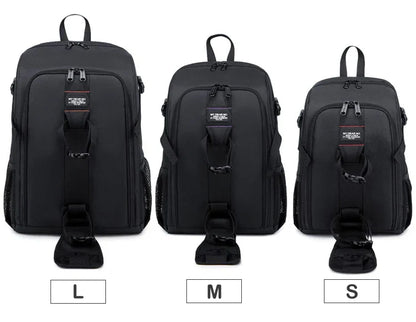 Large Waterproof Camera Backpack — DSLR & Video Tripod Bag with Rain Cover for Canon, Nikon, Sony, Pentax