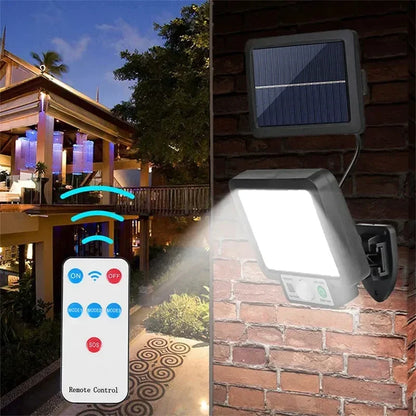LED Solar Split Wall Lamp - Motion Sensor, 3 Mode Outdoor Waterproof Security Light for Garden & Street