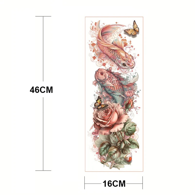 Large Temporary Leg Tattoos for Women - Sexy Animal & Anime Skull Water Transfer Body Art Stickers
