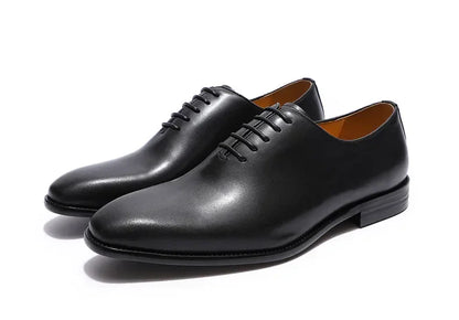Designer Genuine Leather Men’s Wholecut Oxford Shoes – Luxury Black & Brown Dress Shoes for Business & Formal Wear