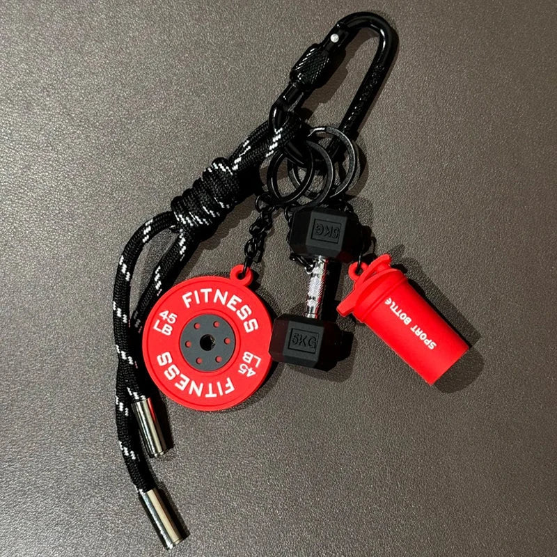Fitness Keychain - Gym Lover Sports Charm for Workout Bags & Water Bottles