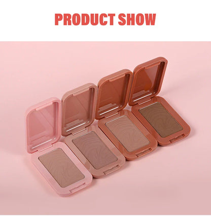 Professional Makeup Powder Blush - 12HR Wear, Vegan Formula, Pink Cream Blusher Palette for Face Cosmetics