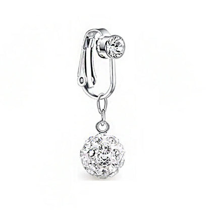 Faux Snake Belly Ring – Fake Clip-On Umbilical Navel Piercing, Belly Button & Cartilage Body Jewelry