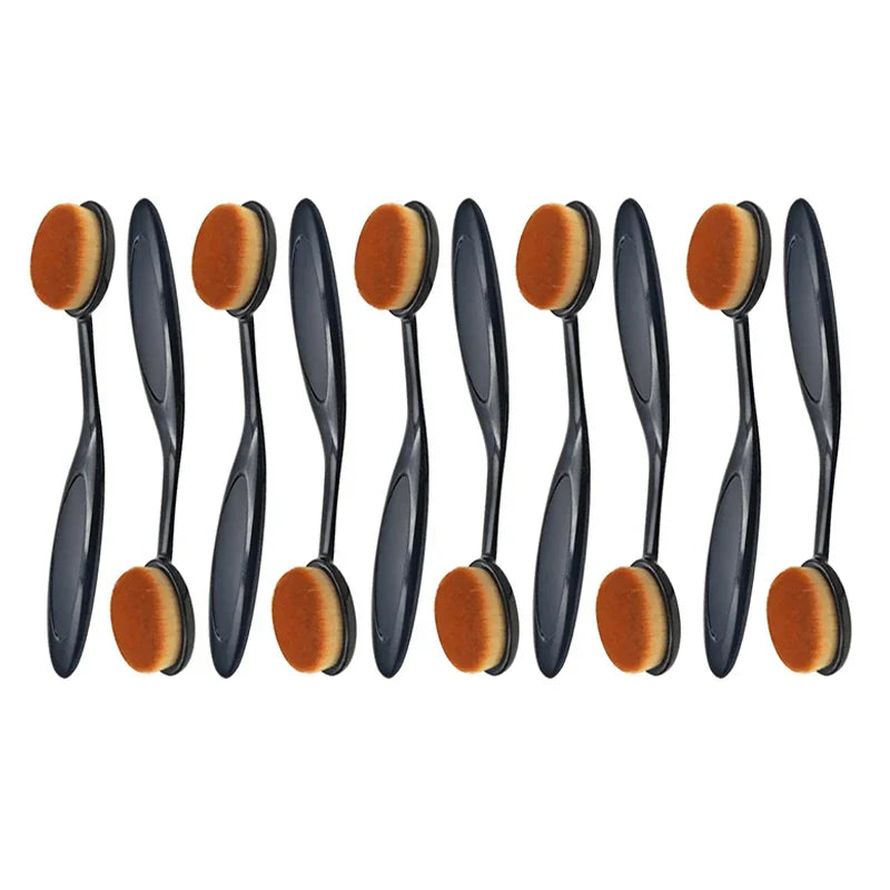 Large Toothbrush Shape Foundation Brush Set (1/2/5/10PCS) – Even Makeup Application Tool for Cream & Powder Cosmetics