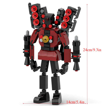 MOC Titan Speakerman Model – 172-Piece Anime-Inspired Construction Blocks Toy for LEGO Skibidi Toilet