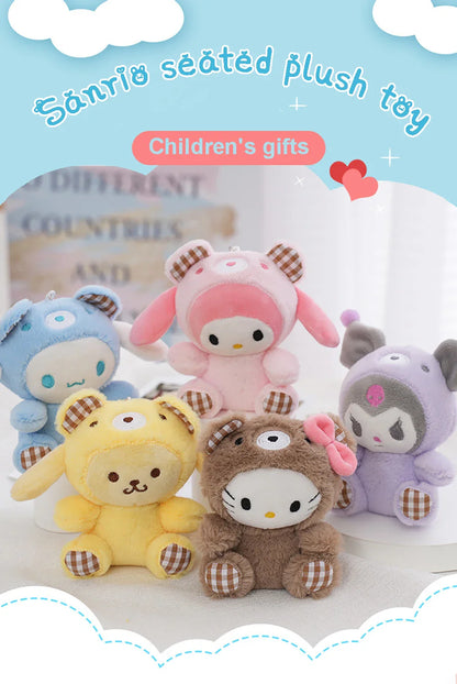 Sanrio Kawaii Plush Keychain — Hello Kitty, My Melody, Kuromi & Cinnamoroll Cartoon Bag Charm Pendant