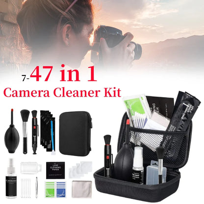 7–47PCS Camera Cleaning Kit for DSLR & Digital Cameras – Lens & Sensor Cleaner Set for Sony, Canon, Nikon, Fujifilm, SLR, DV