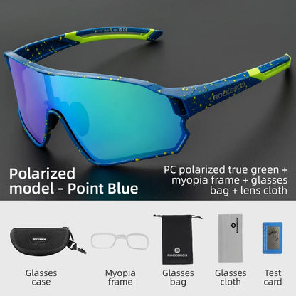 ROCKBROS Polarized Sports Sunglasses — UV400 Cycling Glasses for Outdoor Hiking, Golf & Camping