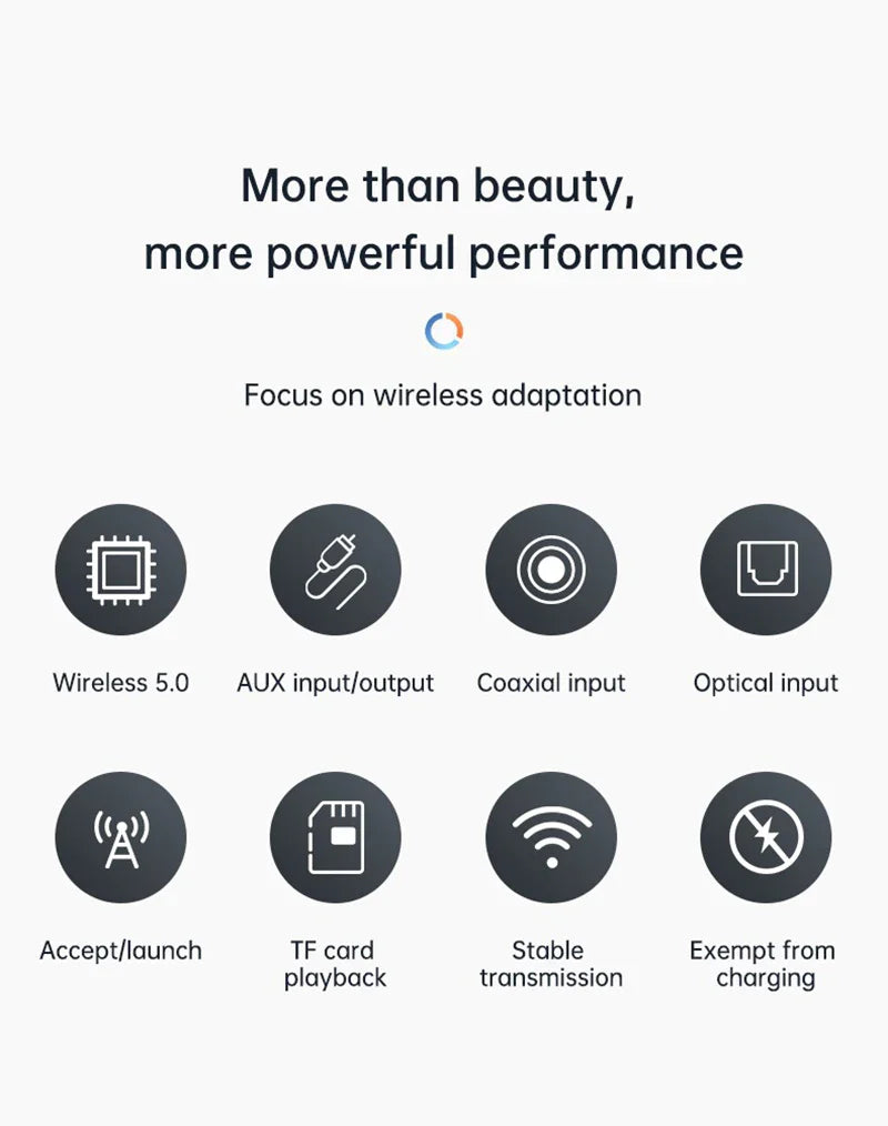 Multi-Function Bluetooth Audio Transmitter & Receiver | 3.5mm AUX, Optical, Coaxial Wireless Adapter DAC Converter for TV & PC